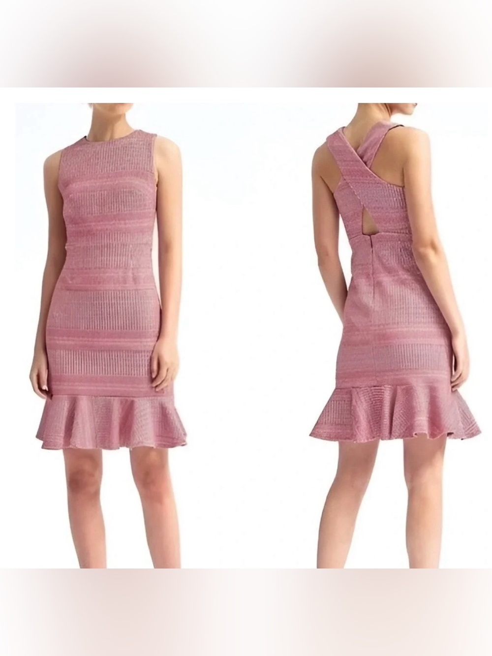 banana republic knit midi dress | Dresses | Banana Republic Red Textured With Ruffle Hem Ribbed dress